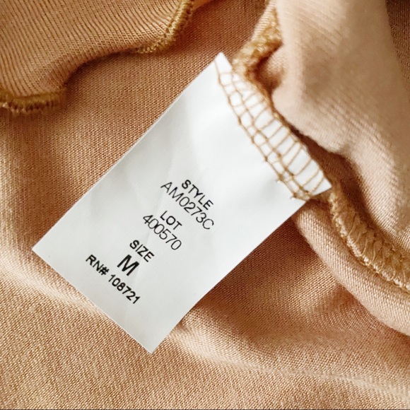 NWT Taupe Lettuce Hemline Ruched Drawstring Cropped Tee - Picture 8 of 9